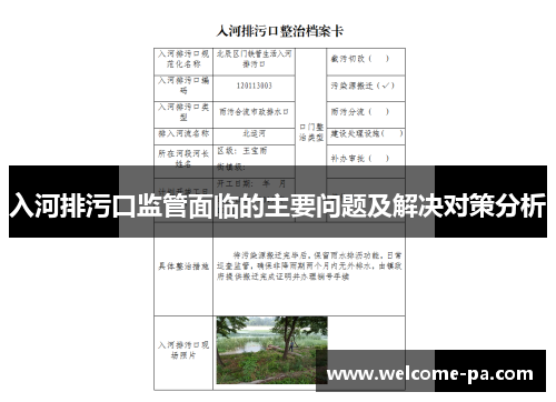 入河排污口监管面临的主要问题及解决对策分析